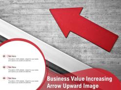 Business value increasing arrow upward image