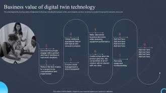 Business Value Of Digital Twin Technology Process Digital Twin