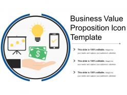 Business value proposition circular icon with money