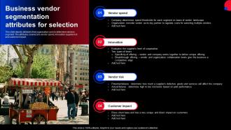 Business Vendor Segmentation Attributes For Selection