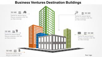 Business ventures destination buildings flat powerpoint design