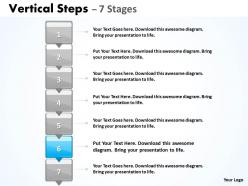 Business vertical steps with 7 stages