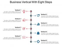 Business vertical with eight steps