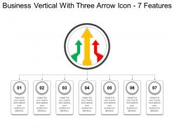 Business vertical with three arrow icon 7 features