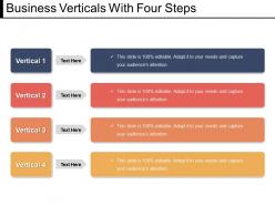 Business verticals with four steps