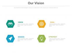 Business vision goal strategy and mission diagram powerpoint slides