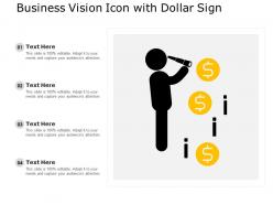 Business vision icon with dollar sign