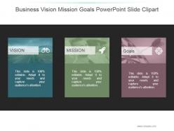 Business vision mission goals powerpoint slide clipart