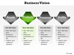 Business vision with arrows in line powerpoint diagram templates graphics 712