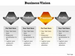 Business vision with arrows in line powerpoint diagram templates graphics 712