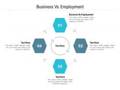 Business vs employment ppt powerpoint presentation slides smartart cpb