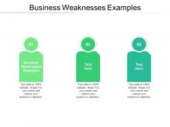 Business weaknesses examples ppt powerpoint presentation infographic template vector cpb