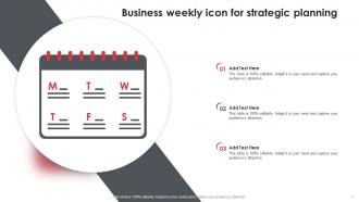 Business Weekly Icon For Strategic Planning