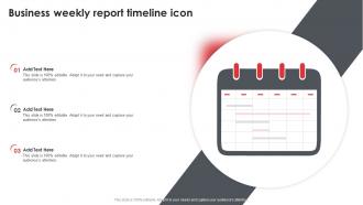 Business Weekly Report Timeline Icon