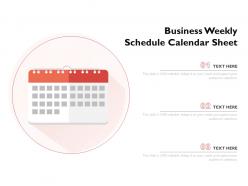 Business weekly schedule calendar sheet