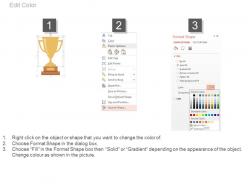 Business winner trophy with icons powerpoint slides