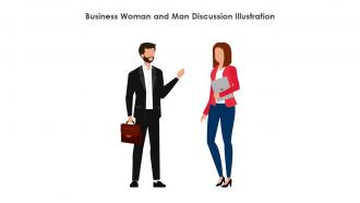 Business Woman And Man Discussion Illustration