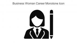 Business Woman Career Monotone Icon In Powerpoint Pptx Png And Editable Eps Format