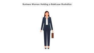 Business Woman Holding A Briefcase Illustration