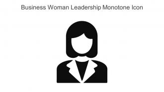 Business Woman Leadership Monotone Icon In Powerpoint Pptx Png And Editable Eps Format