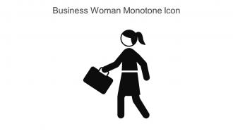 Business Woman Monotone Icon In Powerpoint Pptx Png And Editable Eps Format
