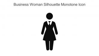 Business Woman Silhouette Monotone Icon In Powerpoint Pptx Png And Editable Eps Format