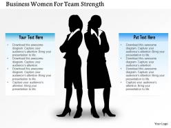 Business women for team strength powerpoint template