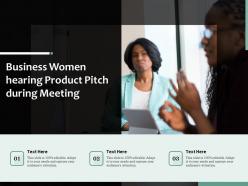 Business women hearing product pitch during meeting