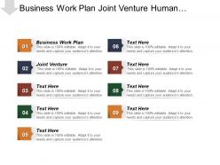 Business work plan joint venture human resources responsibilities