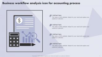 Business Workflow Analysis Icon For Accounting Process