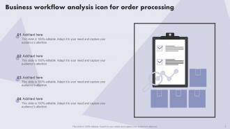 Business Workflow Analysis Icon For Order Processing