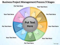 Business workflow diagram project management process 9 stages powerpoint slides