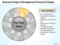 Business workflow diagram project management process 9 stages powerpoint slides
