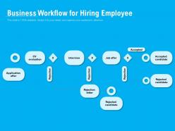 Business workflow for hiring employee