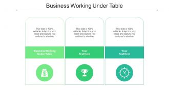 Business working under table ppt powerpoint presentation file graphics cpb