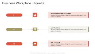 Business Workplace Etiquette In Powerpoint And Google Slides Cpb
