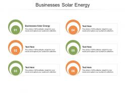 Businesses solar energy ppt powerpoint presentation outline clipart cpb