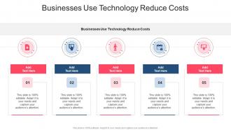 Businesses Use Technology Reduce Costs In Powerpoint And Google Slides Cpb