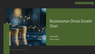 Businessman Drives Growth Chart PPT Template AT