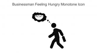 Businessman Feeling Hungry Monotone Icon In Powerpoint Pptx Png And Editable Eps Format
