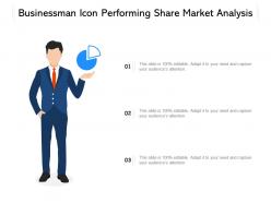 Businessman Icon Performing Share Market Analysis
