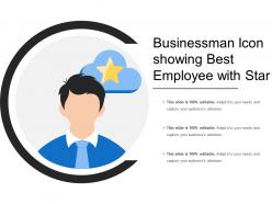Businessman icon showing best employee with star