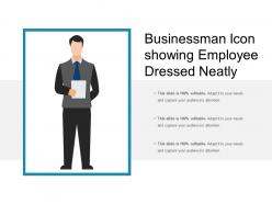 Businessman icon showing employee dressed neatly