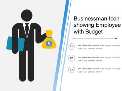 Businessman icon showing employee with budget