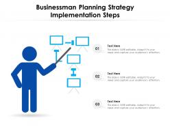Businessman Planning Strategy Implementation Steps