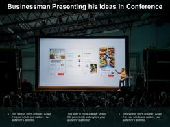 Businessman presenting his ideas in conference