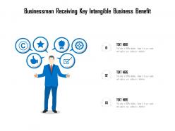 Businessman receiving key intangible business benefit