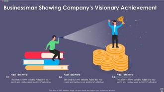 Businessman Showing Companys Visionary Achievement