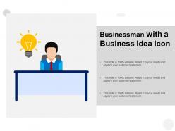 Businessman With A Business Idea Icon