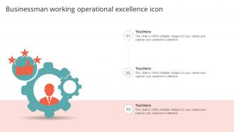 Businessman Working Operational Excellence Icon